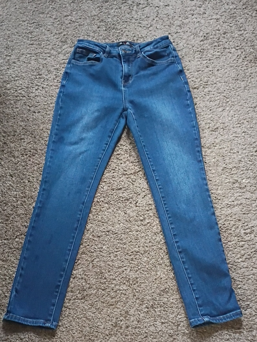 High-Rise Skinny Jeans in Blue Wash